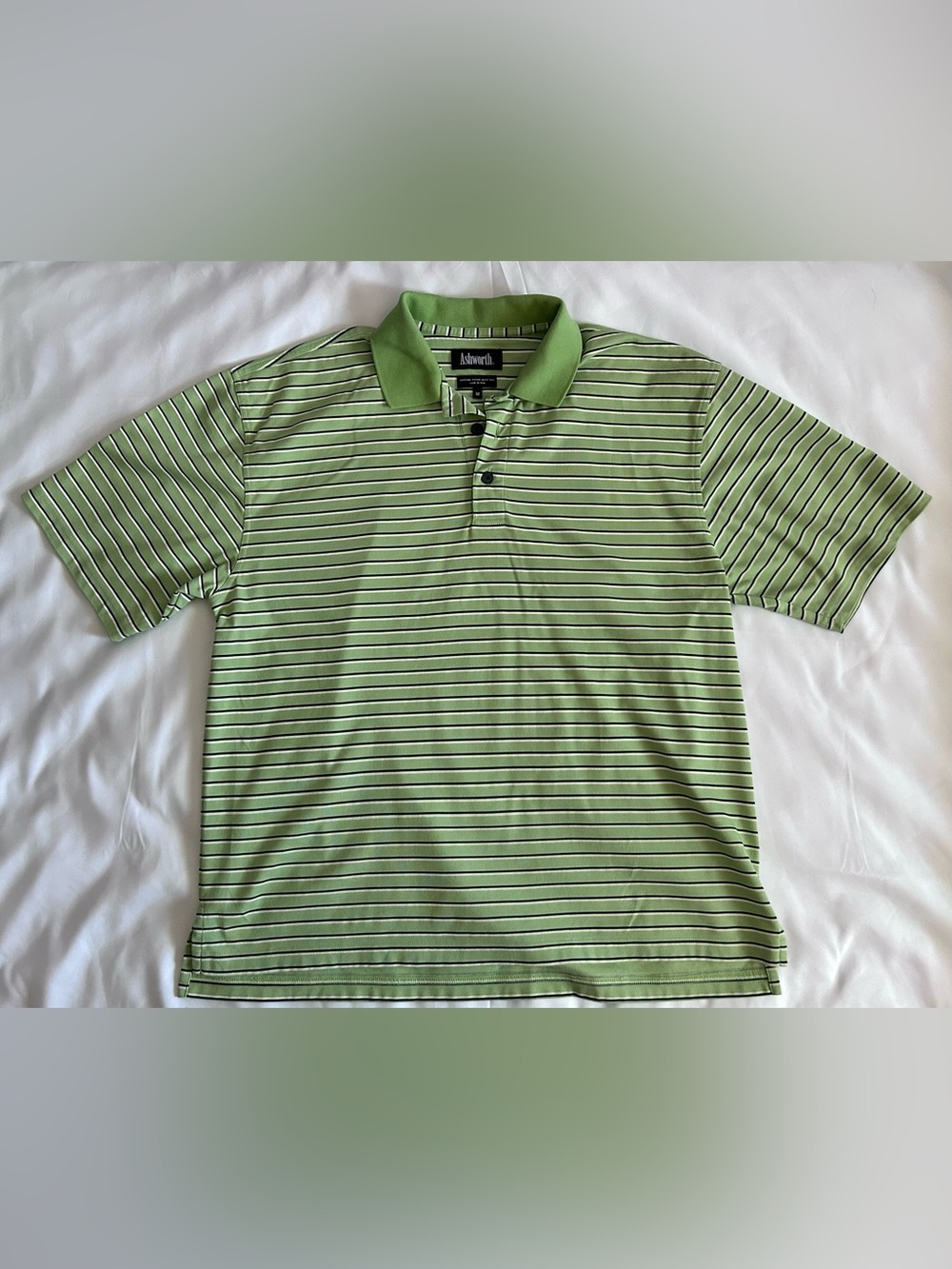 Ashworth Byron Moisture Wicking Micro Pima Golf Polo Size Medium